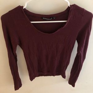Long Sleeve Thin Crop Top